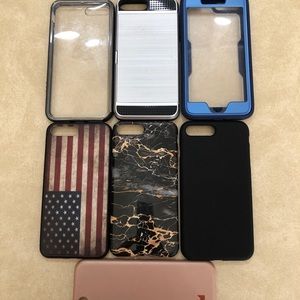 LOT OF 7 Iphone 8 Plus Cases